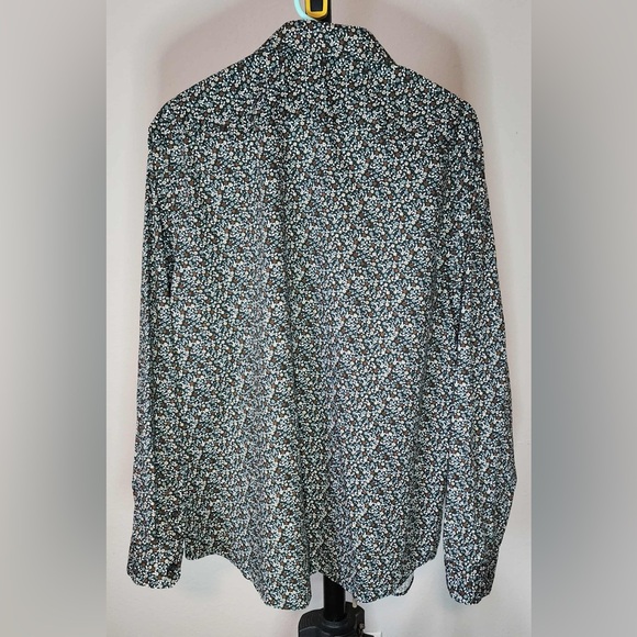 Mens Multicolor Floral Slim Fit Express Button Down XL - Picture 2 of 4
